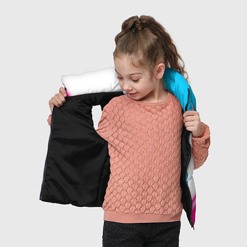 Детский жилет Black Clover neon gradient style: надпись, символ / 3D-Черный – фото 4