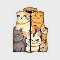 Детский жилет Кошачий принт от нейросети