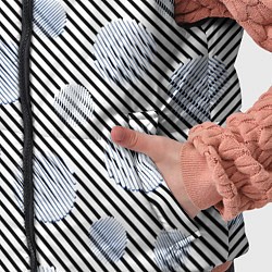 Детский жилет Серебристые круги на полосатом фоне, цвет: 3D-черный — фото 2