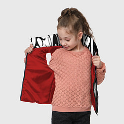 Детский жилет Черные завихрения, цвет: 3D-красный — фото 2