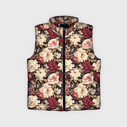Детский жилет Винтажные цветы паттерн