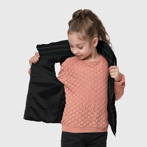 Детский жилет Разноцветные полосы на чёрном / 3D-Черный – фото 4