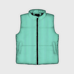 Детский жилет Мятный полосатый