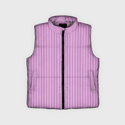 Детский жилет Строгий розовый в чёрную полоску