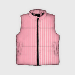 Детский жилет Розовый широкая полоска