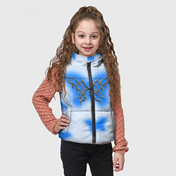 Детский жилет Y2K blue butterfly, цвет: 3D-светло-серый — фото 2