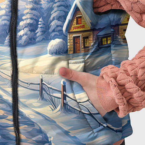 Детский жилет Предновогодний восход / 3D-Красный – фото 5