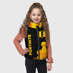 Детский жилет Fortnite - gold gradient вертикально, цвет: 3D-черный — фото 2