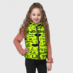 Детский жилет Lil peep кислотный стиль, цвет: 3D-черный — фото 2