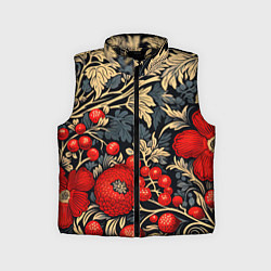 Детский жилет Новогодние ягодки и узоры