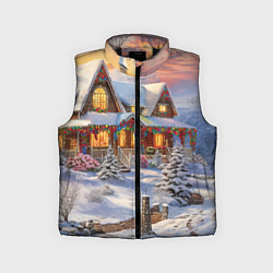 Детский жилет Звездная полночь подарков, цвет: 3D-черный