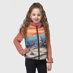 Детский жилет Северное сияние веселья, цвет: 3D-черный — фото 2