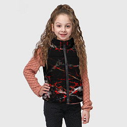 Детский жилет Красные узоры, цвет: 3D-черный — фото 2