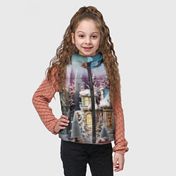 Детский жилет Новогодний объемный городок, цвет: 3D-черный — фото 2