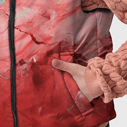 Детский жилет Красный мрамор, цвет: 3D-черный — фото 2