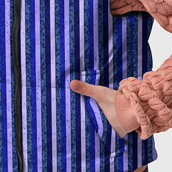 Детский жилет Сине-фиолетовый в полоску, цвет: 3D-черный — фото 2