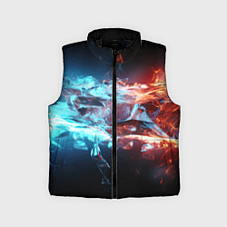 Детский жилет Лед и пламя абстракция