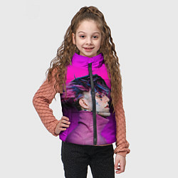 Детский жилет Lil Peep фиолетовый лук, цвет: 3D-красный — фото 2