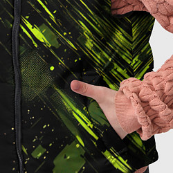 Детский жилет Зеленая краска на черном фоне, цвет: 3D-светло-серый — фото 2