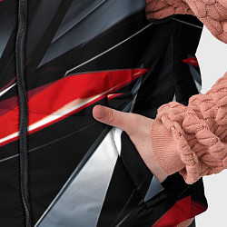 Детский жилет Red black abstract, цвет: 3D-светло-серый — фото 2