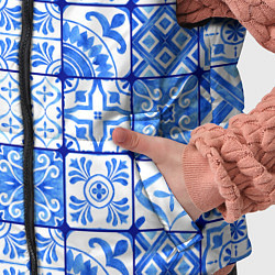 Детский жилет Голубая плитка из кухни, цвет: 3D-красный — фото 2