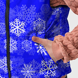 Детский жилет Снежинки на синем, цвет: 3D-черный — фото 2