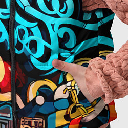 Детский жилет Abstract graffiti - ai art, цвет: 3D-черный — фото 2