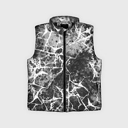 Детский жилет Абстракция - белые трещины на сером фоне