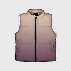 Детский жилет Градиент приглушённый бежевый и бордо, цвет: 3D-светло-серый