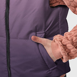 Детский жилет Градиент приглушенный фиолетовый, цвет: 3D-черный — фото 2