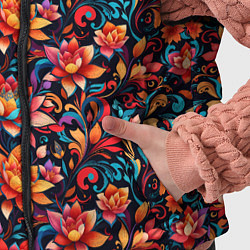 Детский жилет Красивый русский узор, цвет: 3D-черный — фото 2