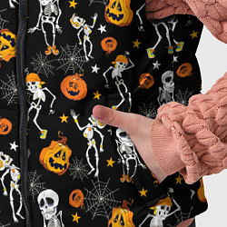Детский жилет Хэллоуин танцующий скелет, цвет: 3D-светло-серый — фото 2