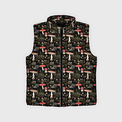 Детский жилет Goblincore - мухоморы