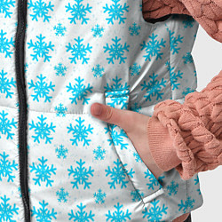 Детский жилет Паттерн снежинки бело-голубой, цвет: 3D-светло-серый — фото 2