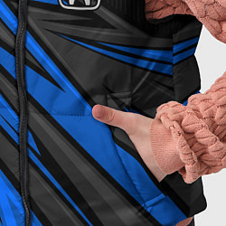 Детский жилет Honda motors - синяя спортивная абстракция, цвет: 3D-черный — фото 2