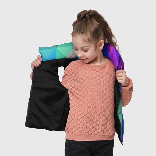 Детский жилет Разноцветные фигуры / 3D-Черный – фото 4