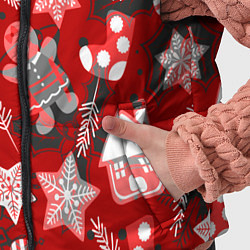 Детский жилет Рождественские паттерны, цвет: 3D-светло-серый — фото 2