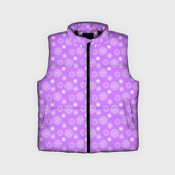 Детский жилет Сиреневый паттерн цветы