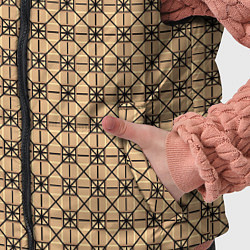 Детский жилет Тёмный беж паттерн, цвет: 3D-черный — фото 2