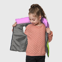 Детский жилет Розовый и ярко-зеленый градиент, цвет: 3D-светло-серый — фото 2