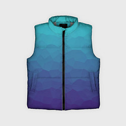 Детский жилет Графический эффект на бирюзово-синего градиенте