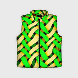 Детский жилет Кислотная объёмная плетёнка, цвет: 3D-красный