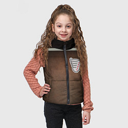 Детский жилет Куртка Турбо из Слово пацана с кленовым листом, цвет: 3D-черный — фото 2