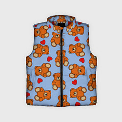 Детский жилет Игрушки мишки и сердца