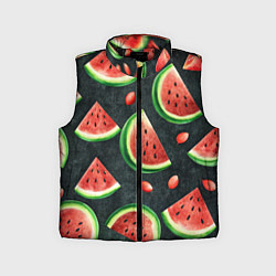Детский жилет Паттерн красные дольки арбуза