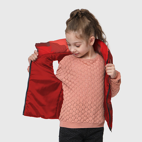 Детский жилет Красный камуфляж крупный / 3D-Красный – фото 4