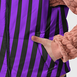 Детский жилет Неоновый фиолетовый полосатый, цвет: 3D-черный — фото 2