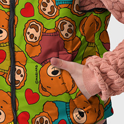 Детский жилет Мишки игрушечные и сердечки, цвет: 3D-красный — фото 2