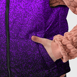 Детский жилет Насыщенный сиреневый текстура градиент, цвет: 3D-черный — фото 2