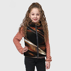 Детский жилет Изогнутая шоколадная абстракция, цвет: 3D-черный — фото 2